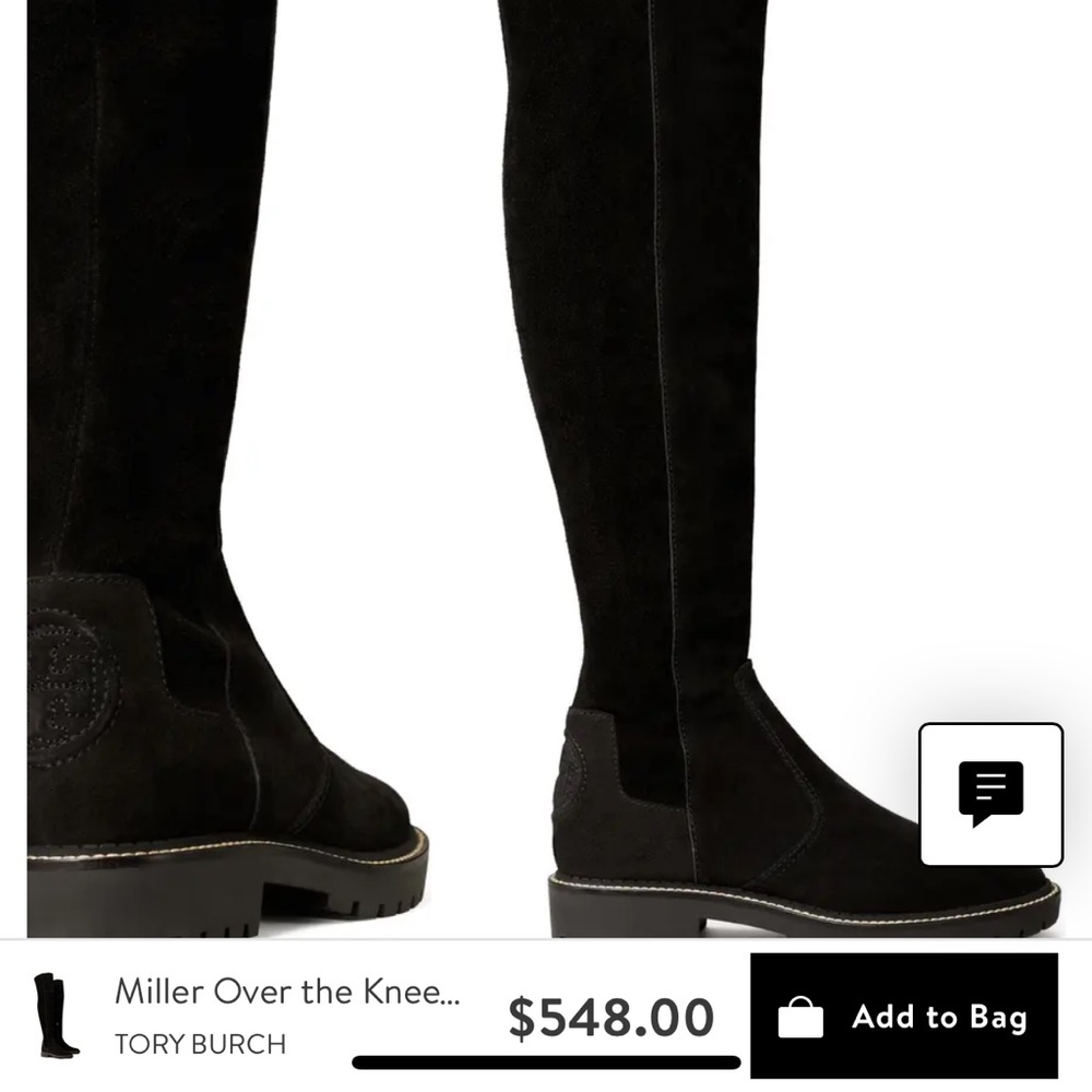 Tory Burch miller lug sole boots bnib